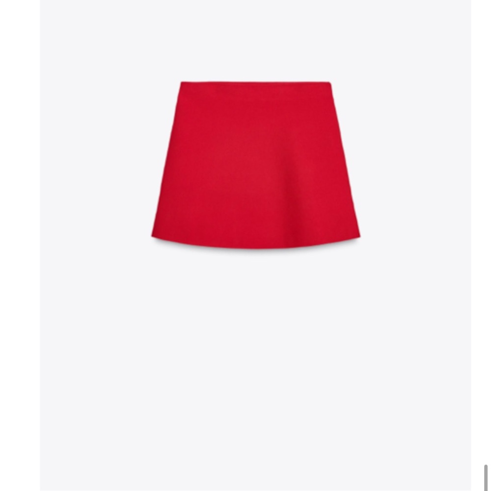 Zara Red Knit Mini Skirt
